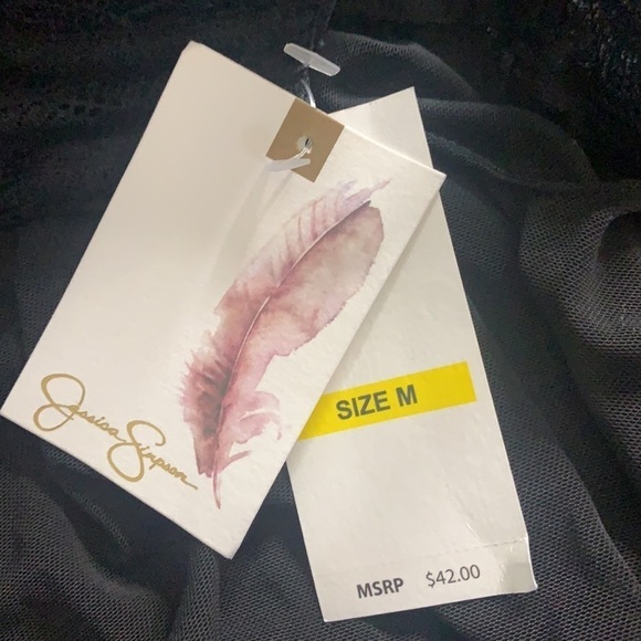 Jessica Simpson New With Tags Sheer Lacy Nighty Thing Set Padded Bra Size Medium - Picture 9 of 13